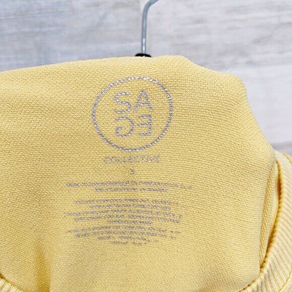 SAGE COLLECTIVE Mesh Boxy Seamless Tank Yellow Womens Small - Picture 5 of 6